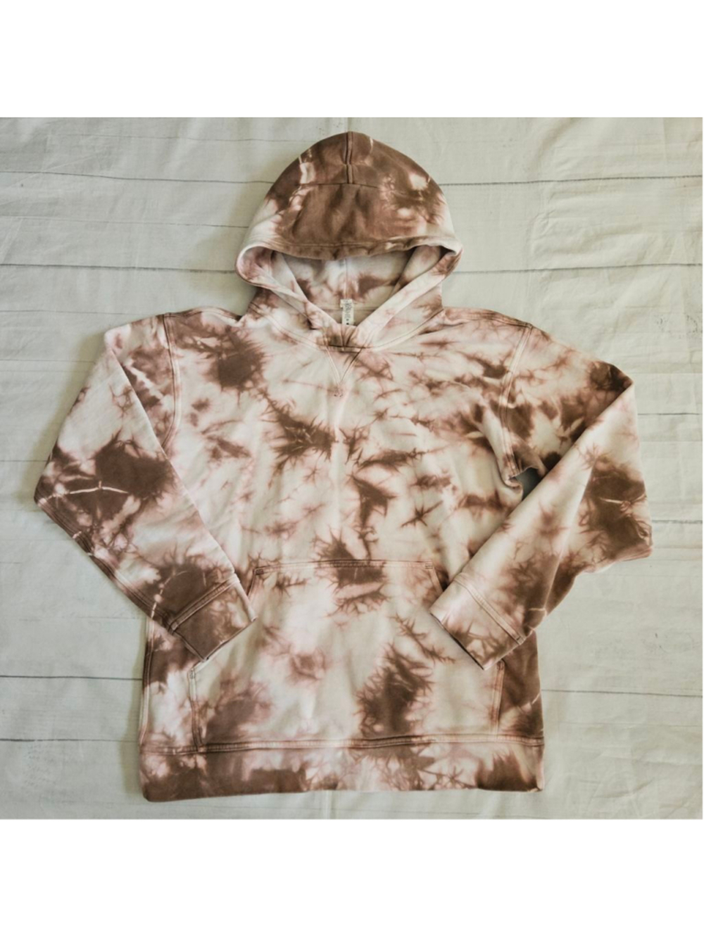 Lululemon All Yours Pink Brown Tie Dye Pullover Hoodie Active Womens 8